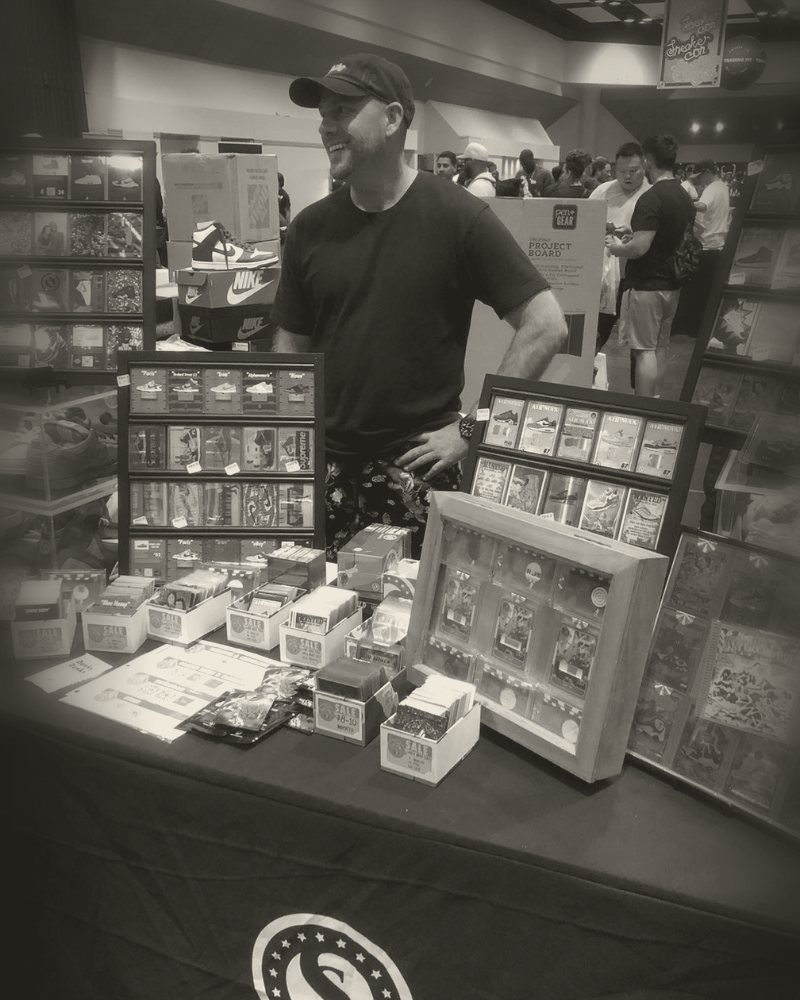 At my Sneaker Savant table at a sneaker convention